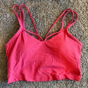 Lululemon align strappy ribbed tank top size 10 a/b cup color Glaze Pink